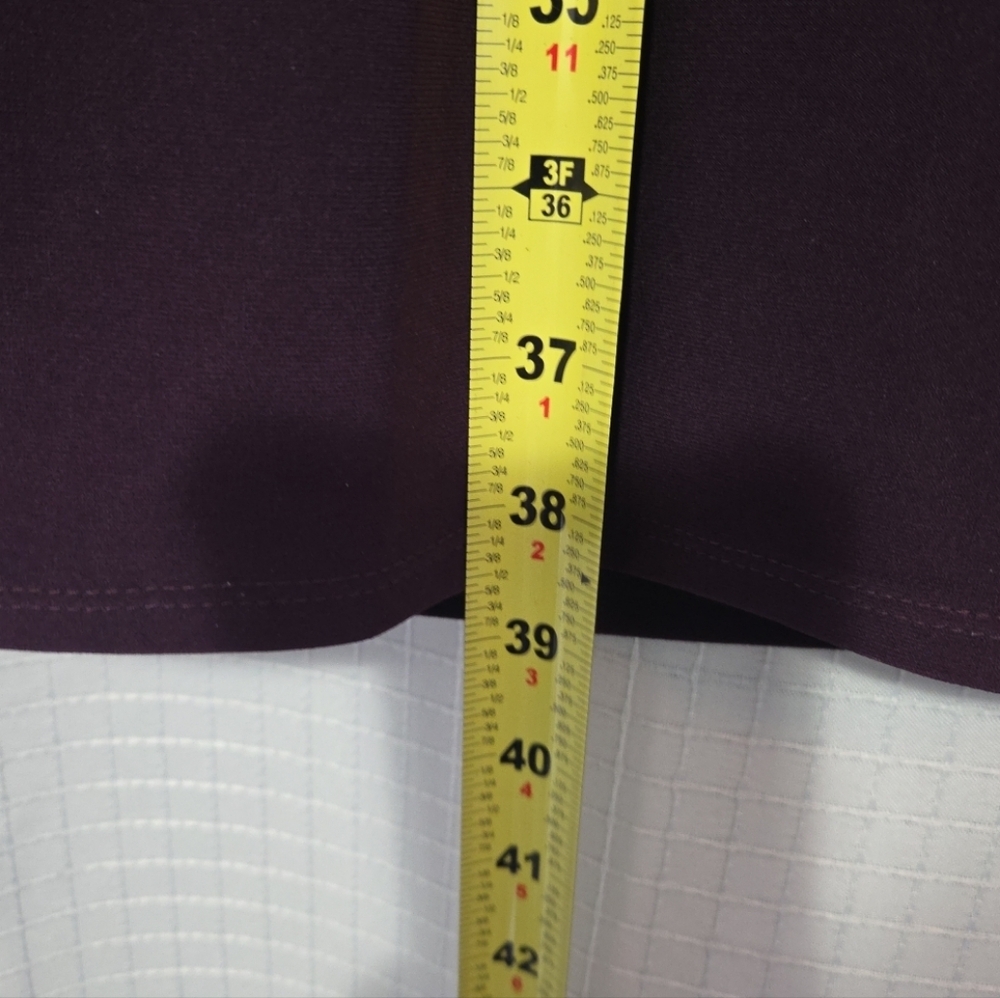 Lauren Ralph Lauren Dress Size 8 Faux Wrap Ruched V Neck Purple Dress - Picture 5 of 9